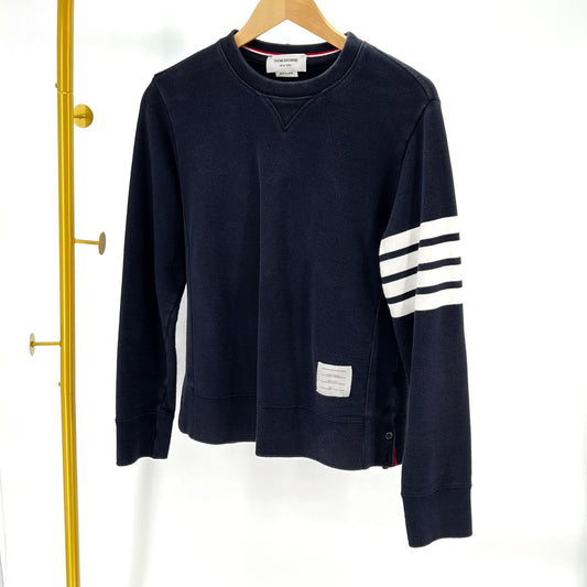 Thom Browne Diagonal Logo Sweatshirt Navy 3 105623011