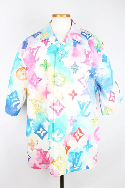 Louis Vuitton Watercolor Short Sleeve Shirt XXL 12345 107025782