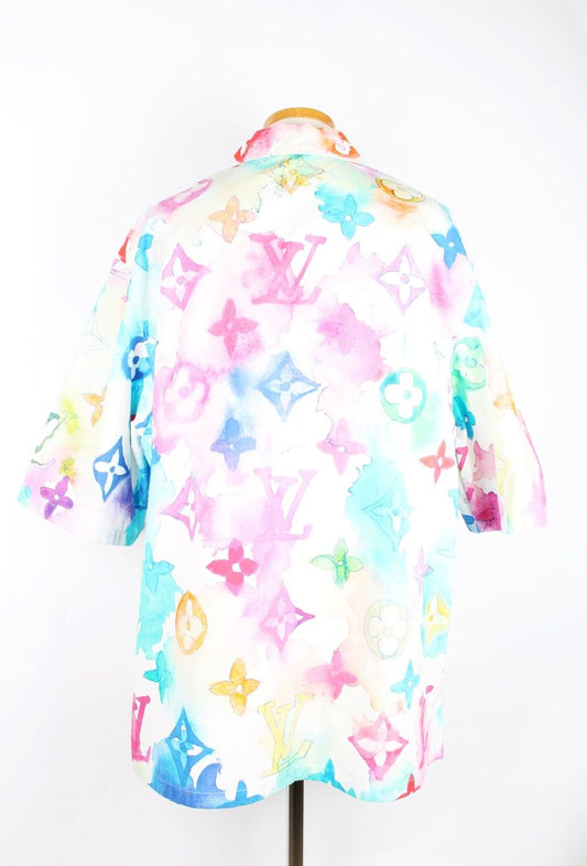Louis Vuitton Watercolor Short Sleeve Shirt XXL 12345 107025782