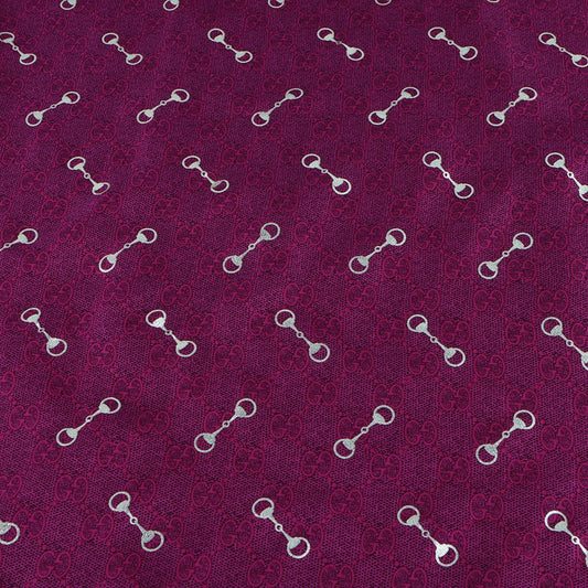 Gucci GG Print Horsebit Silk Square Scarf 33371Y-2 110874665
