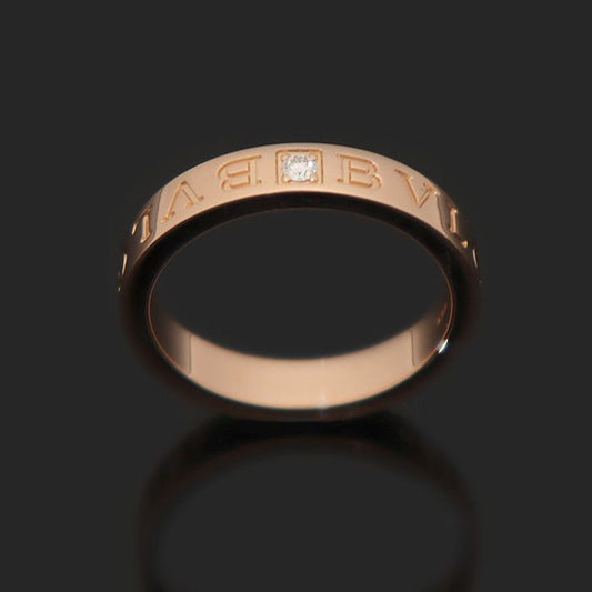 Bulgari 18K Rose Gold 1P Diamond BB B.Zero1 Essential Band Ring 59 112868716