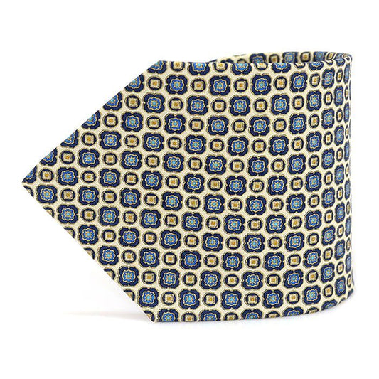 A Testoni 100% Silk Ivory Pattern Tie CO67760AT 112887831