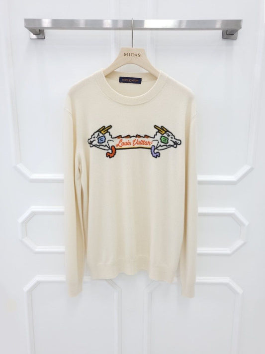 Louis Vuitton Intarsia Graphic Cashmere Crewneck XL 114171827