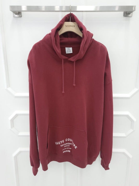 vetements Atelier Burgundy Printed Hoodie L 114174916