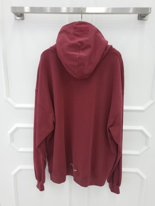 vetements Atelier Burgundy Printed Hoodie L 114174916