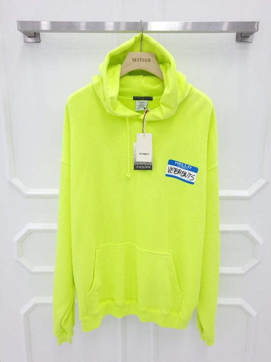 vetements Hello My Name Logo Hoodie S 114175349