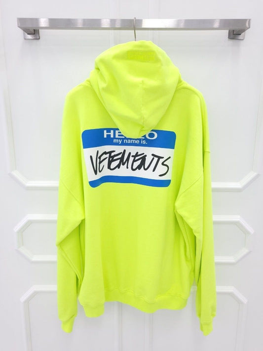 vetements Hello My Name Logo Hoodie S 114175349