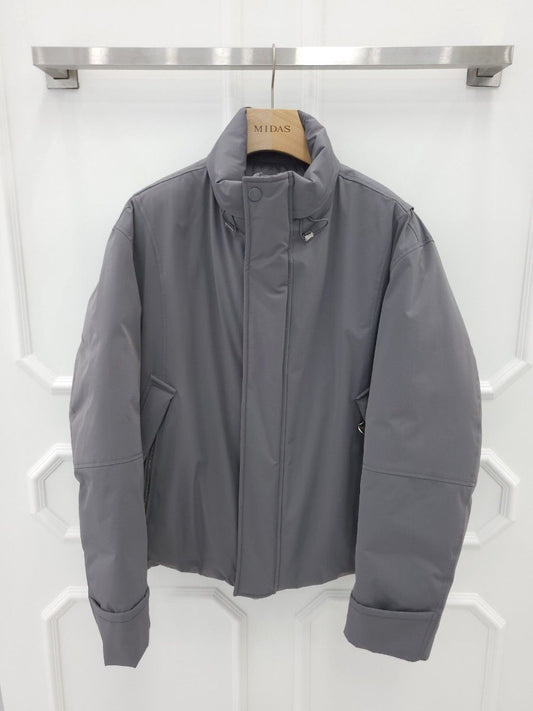 SOLID HOMME Gray High Neck Down Padded Jacket 50 114175533