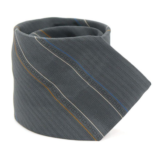 Dior 100% Silk Grey Stripe CD Pattern Tie CO52541CD 115179844