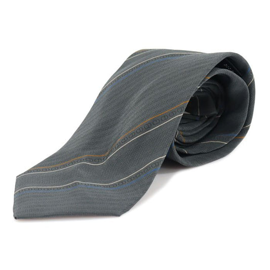 Dior 100% Silk Grey Stripe CD Pattern Tie CO52541CD 115179844