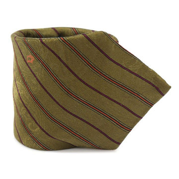 Dior 100% Silk Olive Green Stripe Pattern Tie CO23364CD 115179860