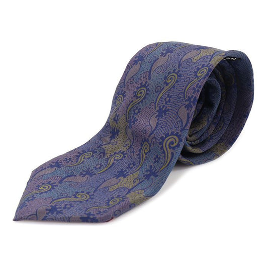 Dior 100% Silk Blue Purple Pattern Tie CO61315CD 115179893