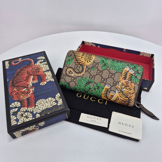 Gucci Supreme Bengal Tiger GG Zip Wallet - SKU80321 115321135