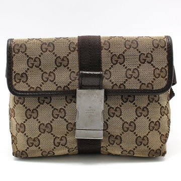 Gucci Jacquard Hip Bag Crossbody สีเบจ/น้ำตาล 131236 GG