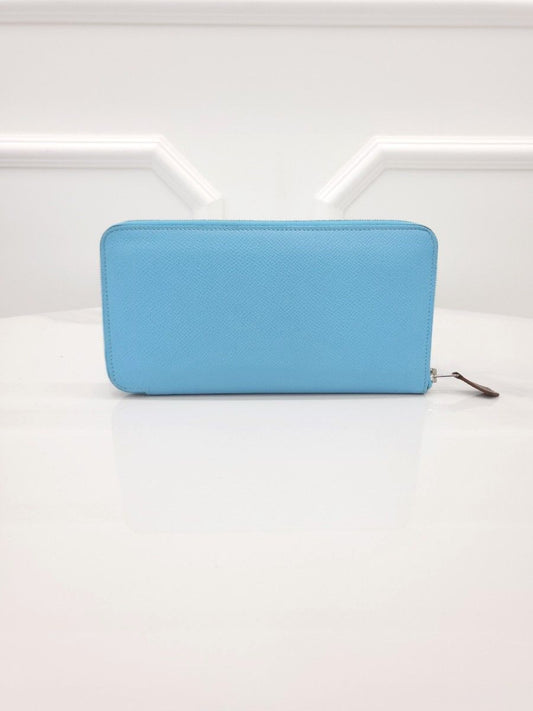 Hermes Silk In Classic Long Wallet Celeste 20 × 11.5 117079812