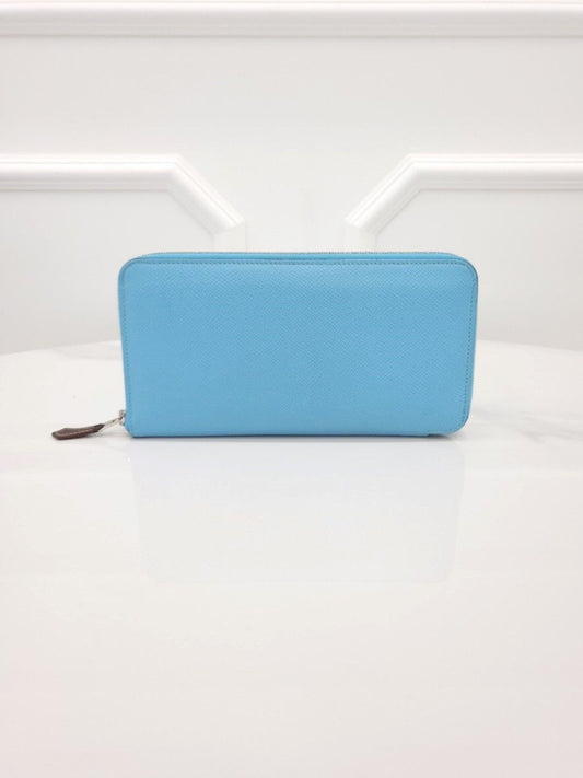 Hermes Silk In Classic Long Wallet Celeste 20 × 11.5 117079812