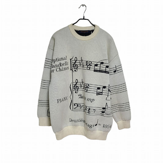 Louis Vuitton Music Note Intarsia Oversized Knit 1039 117546548