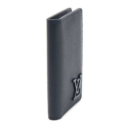 Louis Vuitton Ink Blue Grain Calfskin LV Aerogram Pocket Organizer Card Holder M69979 117643764