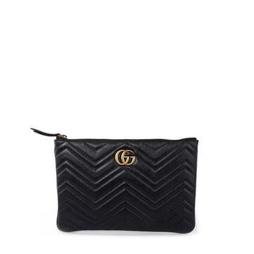 Gucci Black Matelassé GG Marmont Clutch 12345 118577842
