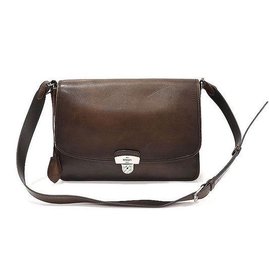 Berluti Soft Brown Postino PM Briefcase Clutch Crossbody 261062 118939447
