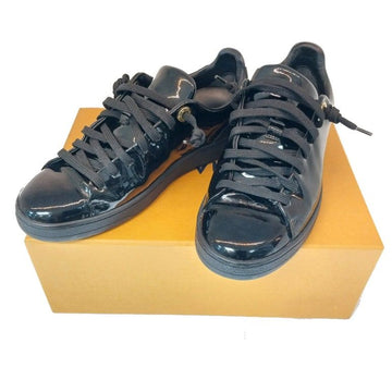 Louis Vuitton All Black Frontrow Patent Women's Sneakers 34 1/2 118963994