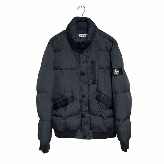 Stone Island White Wappen Crinkle Lapser Garment Dyed Down Padded Jacket 1306 119199941