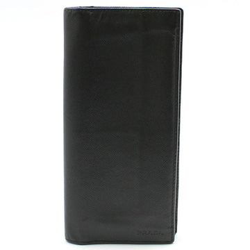 Prada Black Saffiano Lettering Logo Long Wallet 12345 119261463