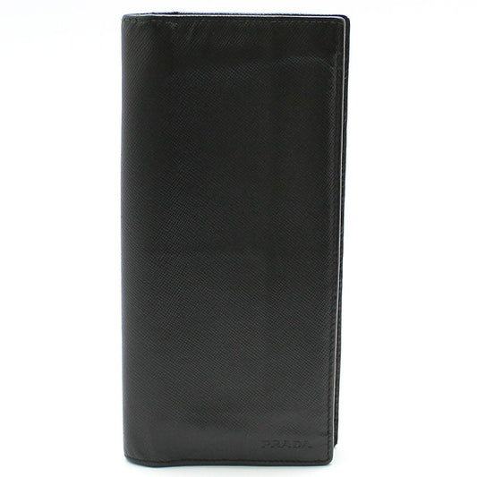 Prada Black Saffiano Lettering Logo Long Wallet 12345 119261463