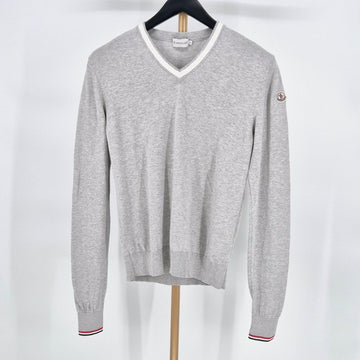 Moncler V-Neck Long Sleeve Knit Gray - SKU: XXXXXX 119385828