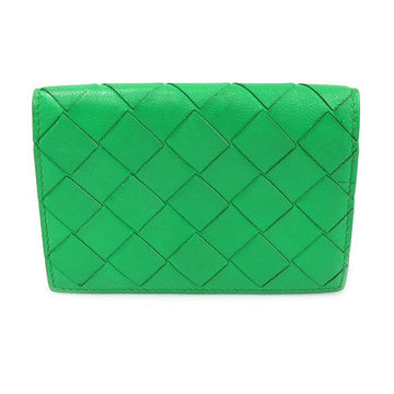 Bottega Veneta Green Parakeet Lambskin Intrecciato Business Card Holder 667141 119573796