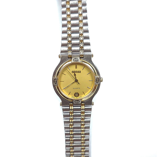 Gucci 9000 Interlocking Combo Watch Gold Plate 1500 120193572