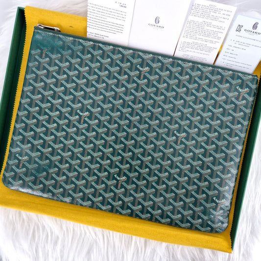 Goyard Green Special Clutch Bag GM 120342707