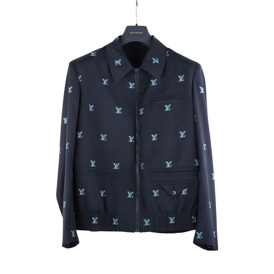 Louis Vuitton LV Logo Jet Pocket Blason Jacquard Zip Jacket 52 120387282