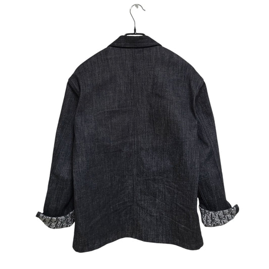 Dior Oblique Denim Jacket Dark Grey 1575 120551850