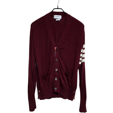 Thom Browne 4 Bar Merino Wool Cardigan Burgundy 1611 120620965