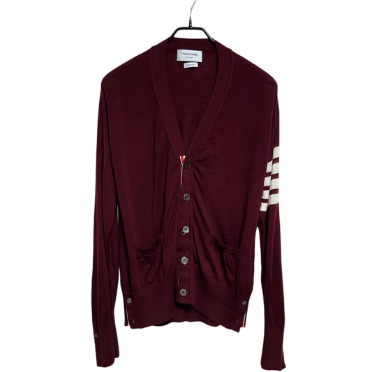Thom Browne 4 Bar Merino Wool Cardigan Burgundy 1611 120620965