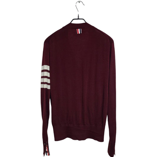 Thom Browne 4 Bar Merino Wool Cardigan Burgundy 1611 120620965