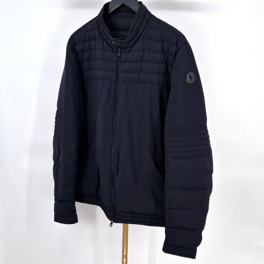 Moncler Black Patch Down Jacket Navy 6 120693364