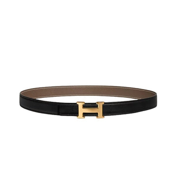 Hermes Mini H Buckle Reversible 24mm Leather Women's Belt Nougat Etoupe H052150CABU085 120800639