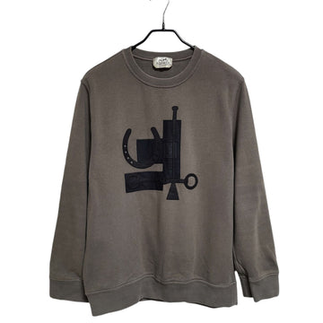 Hermes Leather Patch Fleece Sweatshirt 1650 121048790