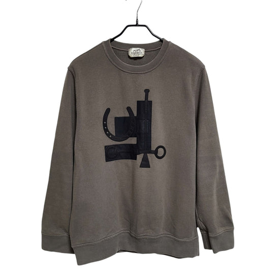 Hermes Leather Patch Fleece Sweatshirt 1650 121048790
