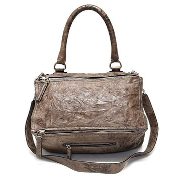 Givenchy Charcoal Lambskin Wrinkle Silver Pandora Medium 2WAY 39042GI 121052529