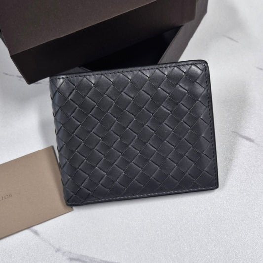 Bottega Veneta Intrecciato Bi-Fold Wallet Grey 121140938
