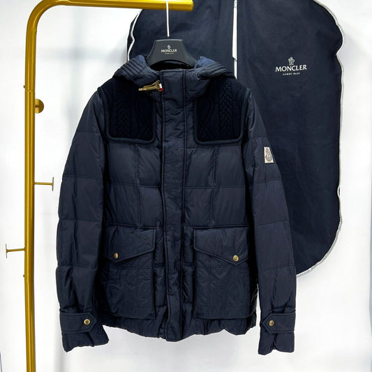 Moncler Gamma Blue Padded Hooded Jacket Navy 1 121183853