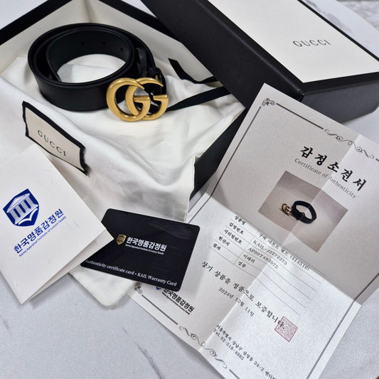 Gucci Men's Black Belt with GG Monogram [Emotion Complete] SKU 75 121482541