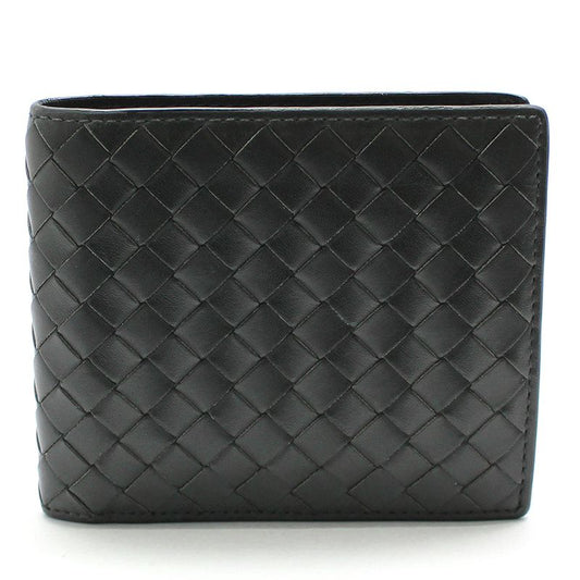 Bottega Veneta Intrecciato Woven Mesh Compact Wallet Dark Grey 113993 121590251