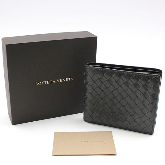 Bottega Veneta Intrecciato Woven Mesh Compact Wallet Dark Grey 113993 121590251