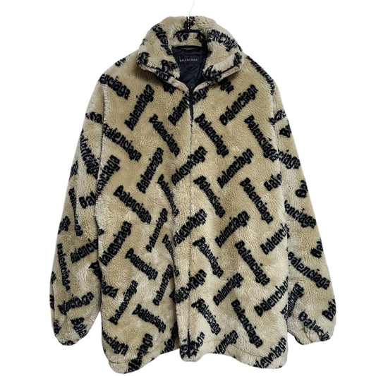 Balenciaga Multi Logo Oversized Fleece Jacket 1745 122373159