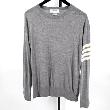Thom Browne Diagonal Stripe Merino Wool Knit Grey MKA002A 122618781