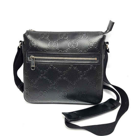 Gucci GG Embossed Messenger Crossbody Bag 406410 1W3CN 1000 123100511